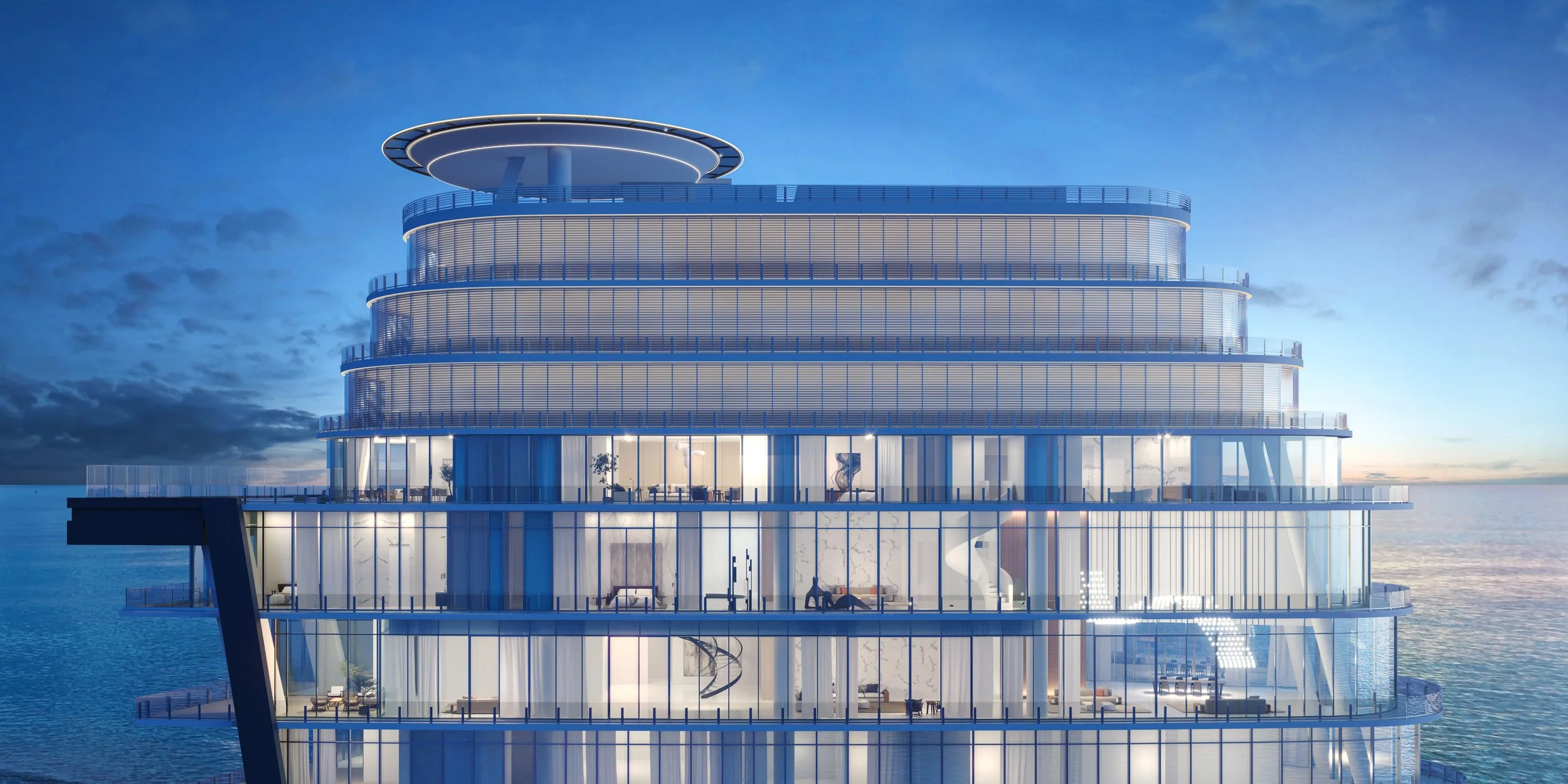 Aston Martin Residences, a 69-story waterfront tower standing 817 feet above the Miami River, sells its final sky penthouse, with the building nearing completion