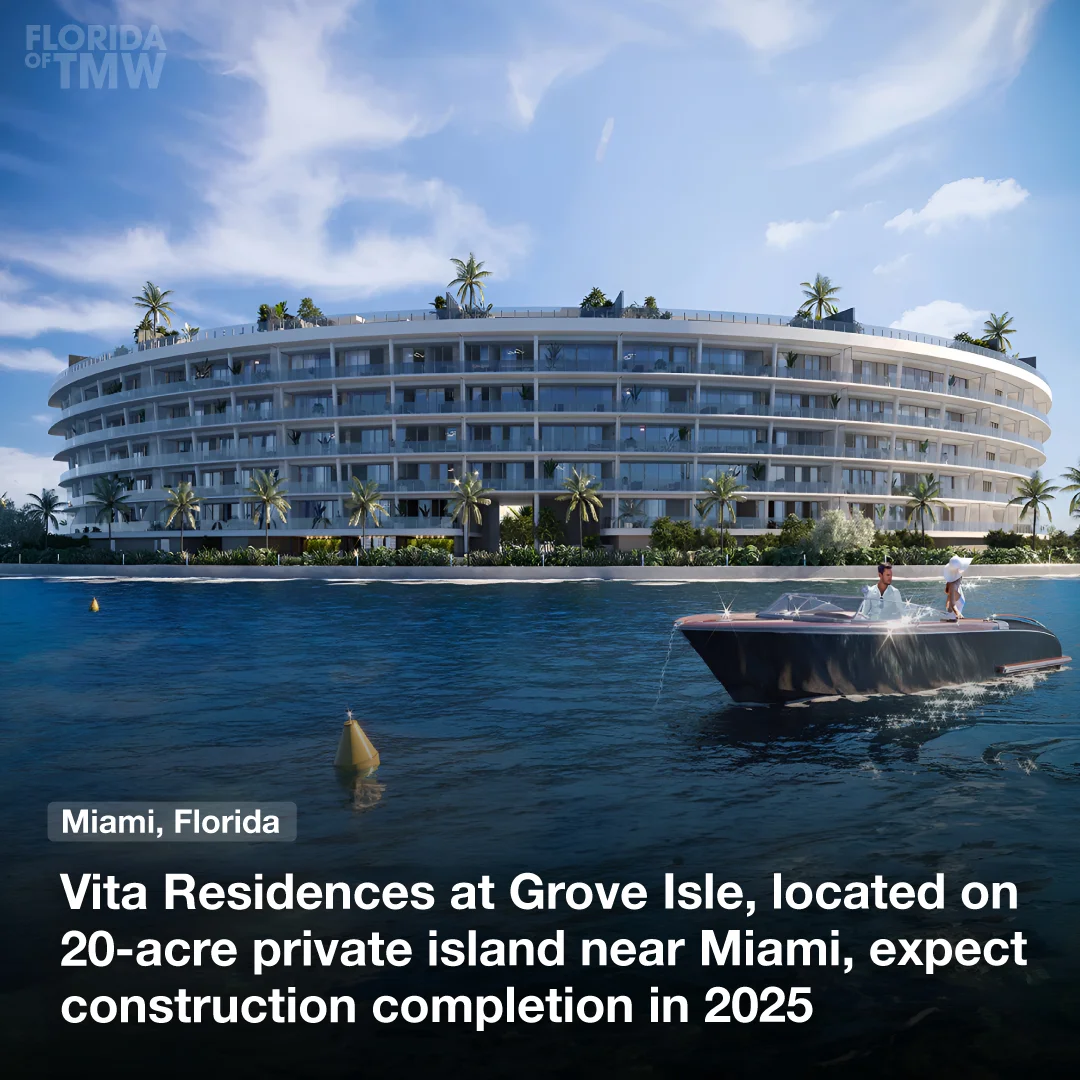 Vita Residences at Grove Isle, located on 20acre private island near