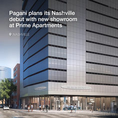 Ultra-luxury Italian carmaker Pagani plans its Nashville debut with a new showroom at Prime Apartments