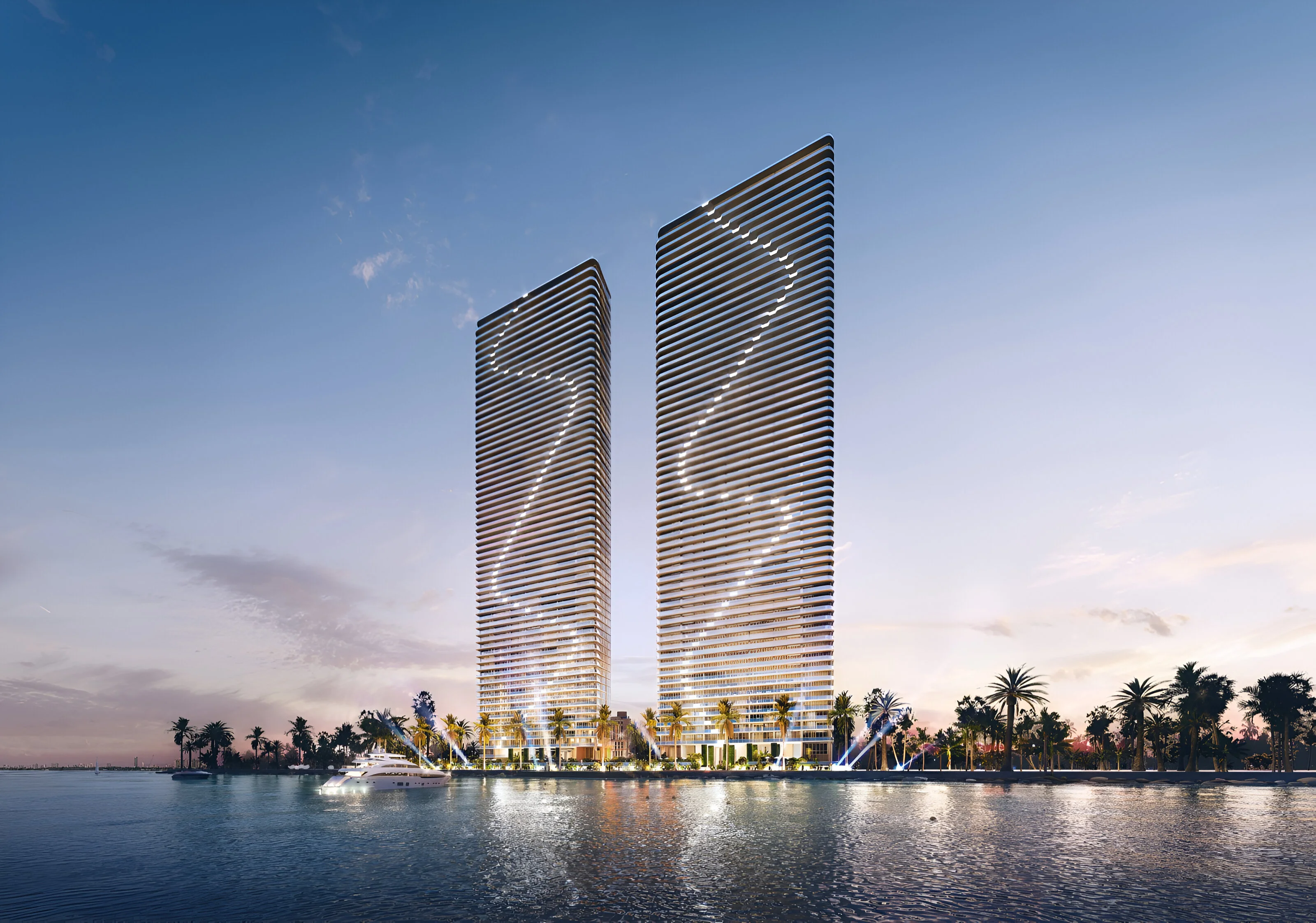 Aria Reserve is set to be the tallest twin-tower waterfront development in the United States
