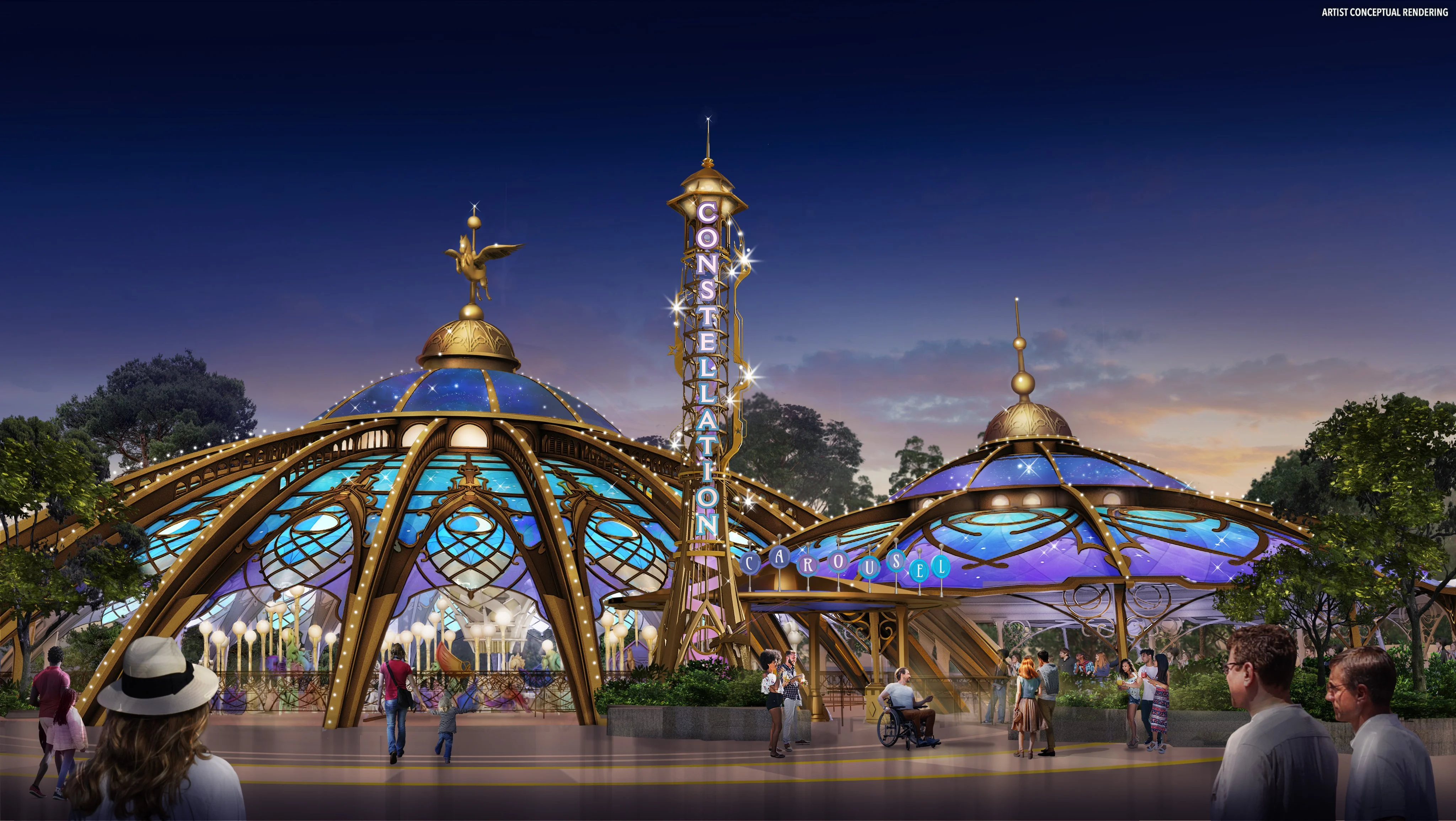 Universal Orlando releases renderings of newEpic Universe theme park revealing hotel and unique portals to each world, opening in 2025
