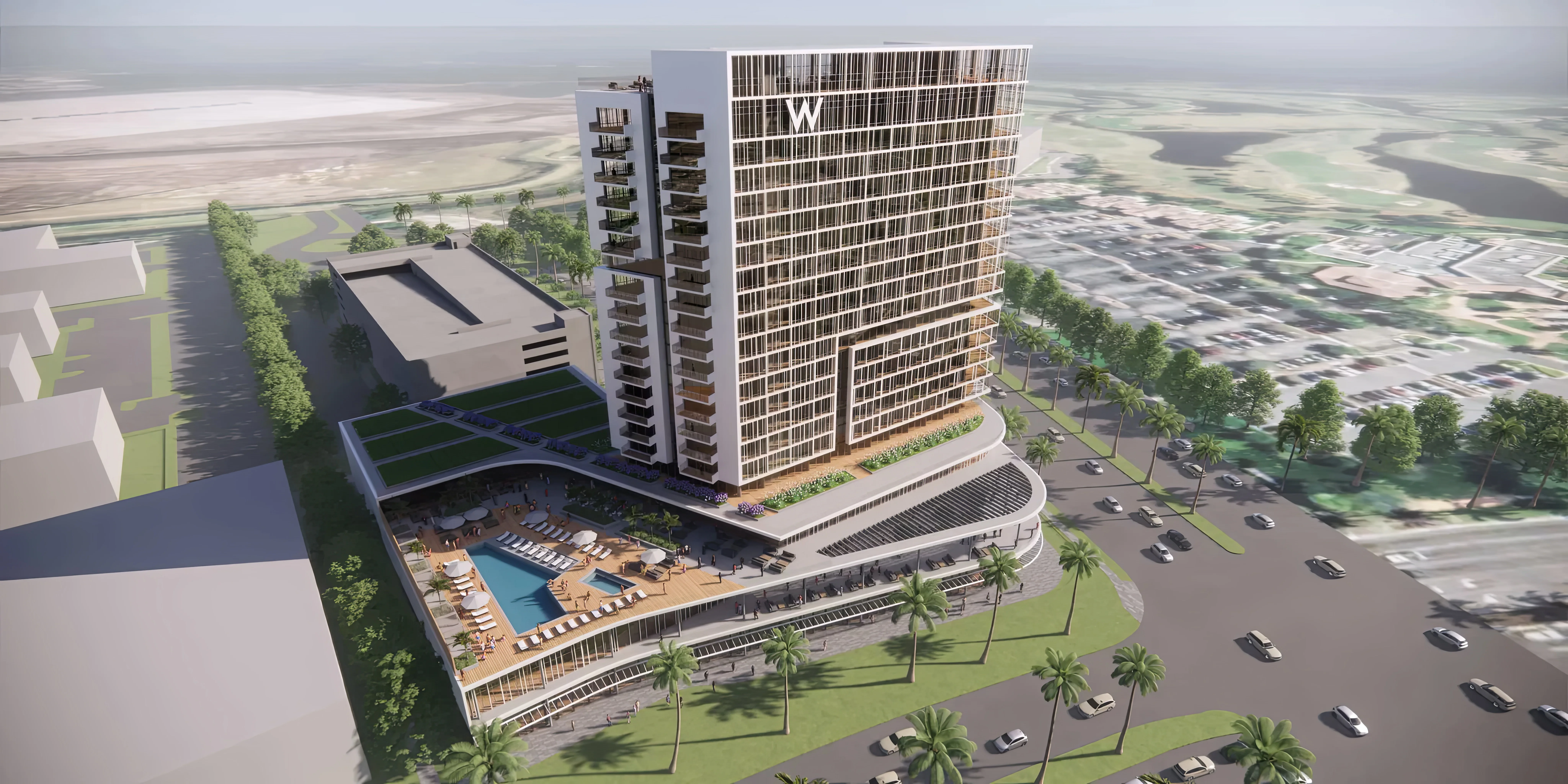 Marriott-branded W Hotel with 2,000-seat concert venue is breaking ground at Epic Universe, with plans for 200 yearly acts and day club/nightclub at adult rooftop pool