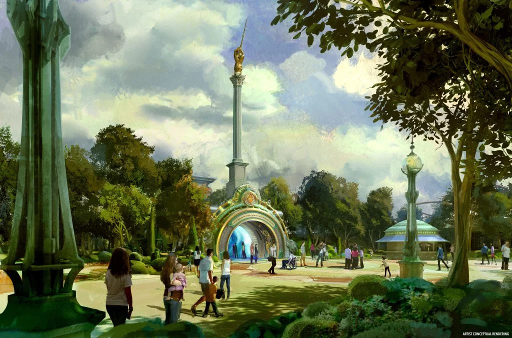 Universal Orlando releases renderings of newEpic Universe theme park revealing hotel and unique portals to each world, opening in 2025