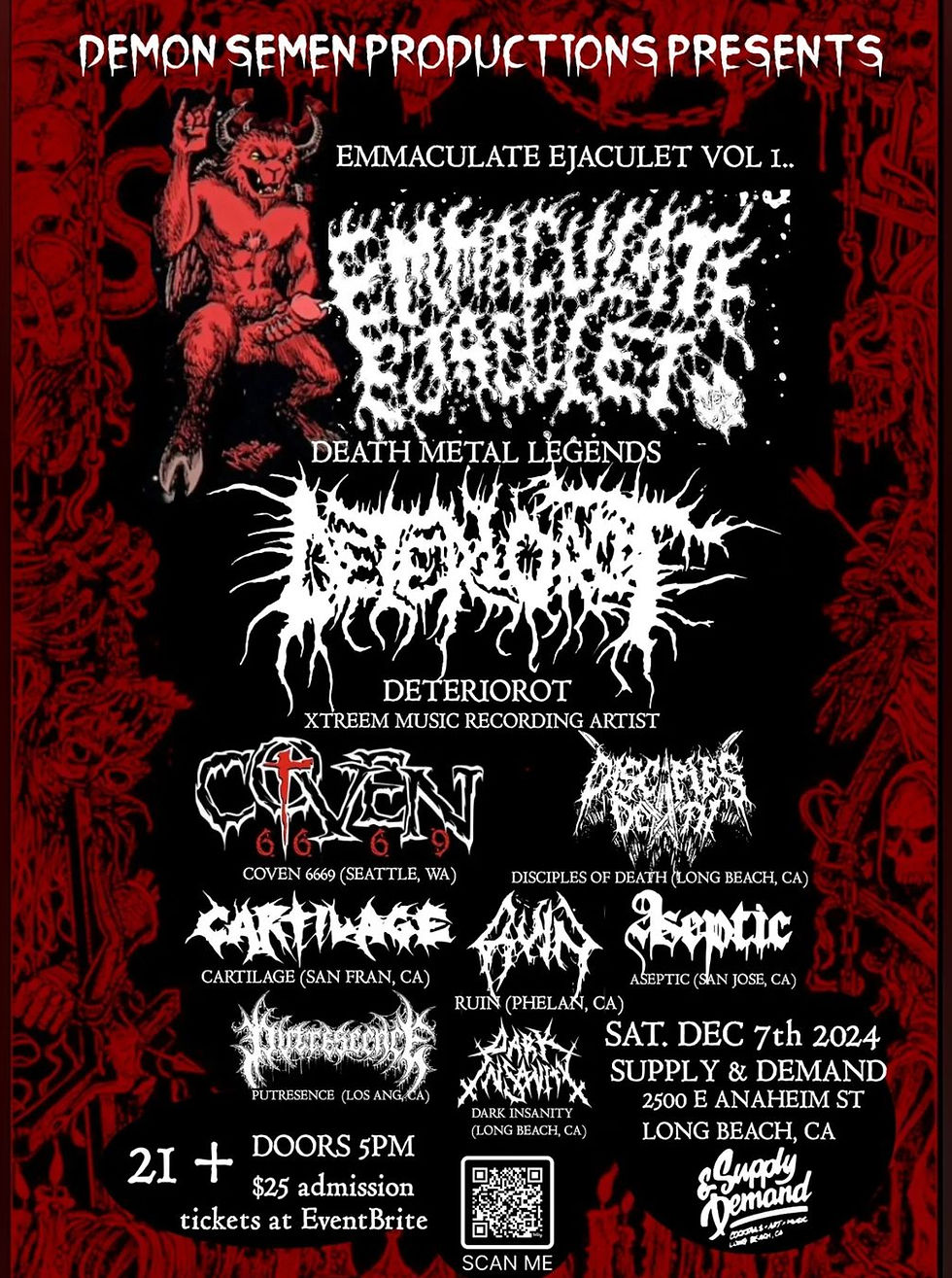Emmaculate Ejaculet Vol. 1: Deteriorot / Coven 6669 / Ruin / Cartilage / Disciples of Death / Aseptic / Dark Insanity