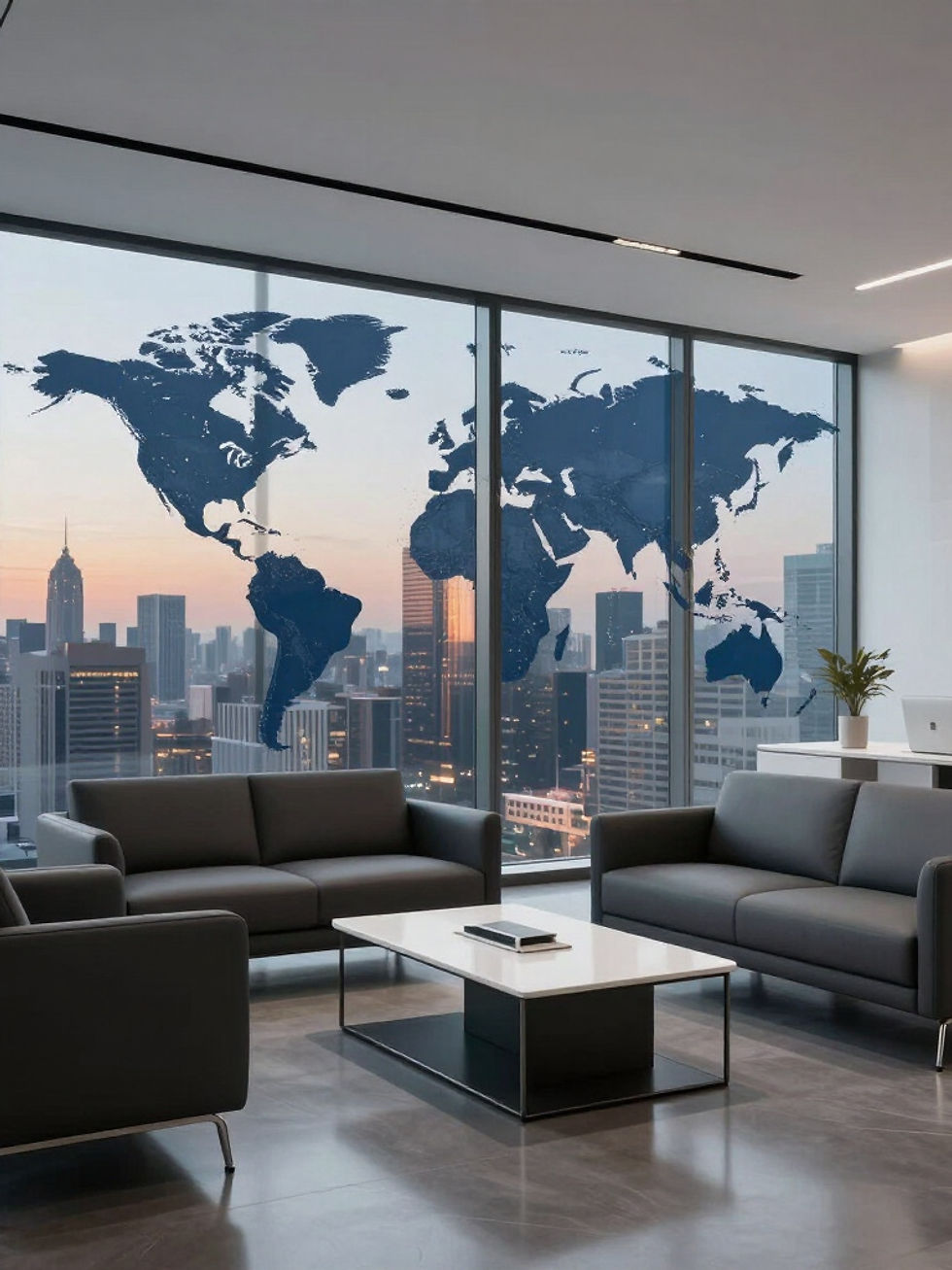 Modern architecture reflecting business leadership