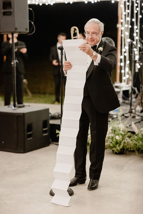 Father of the bride speech at Kenoza Hall | H. Smith & Co. Weddings