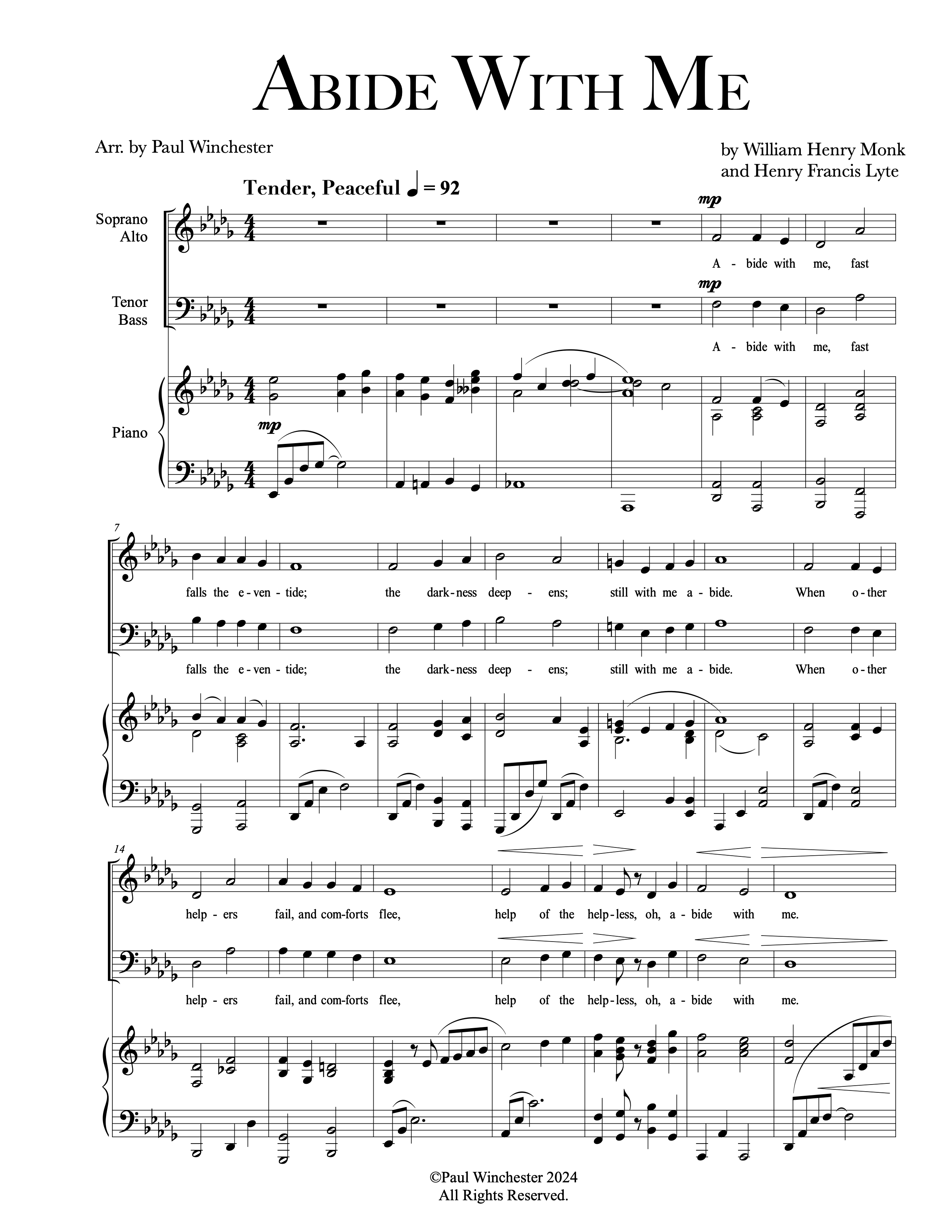 Abide With Me SATB