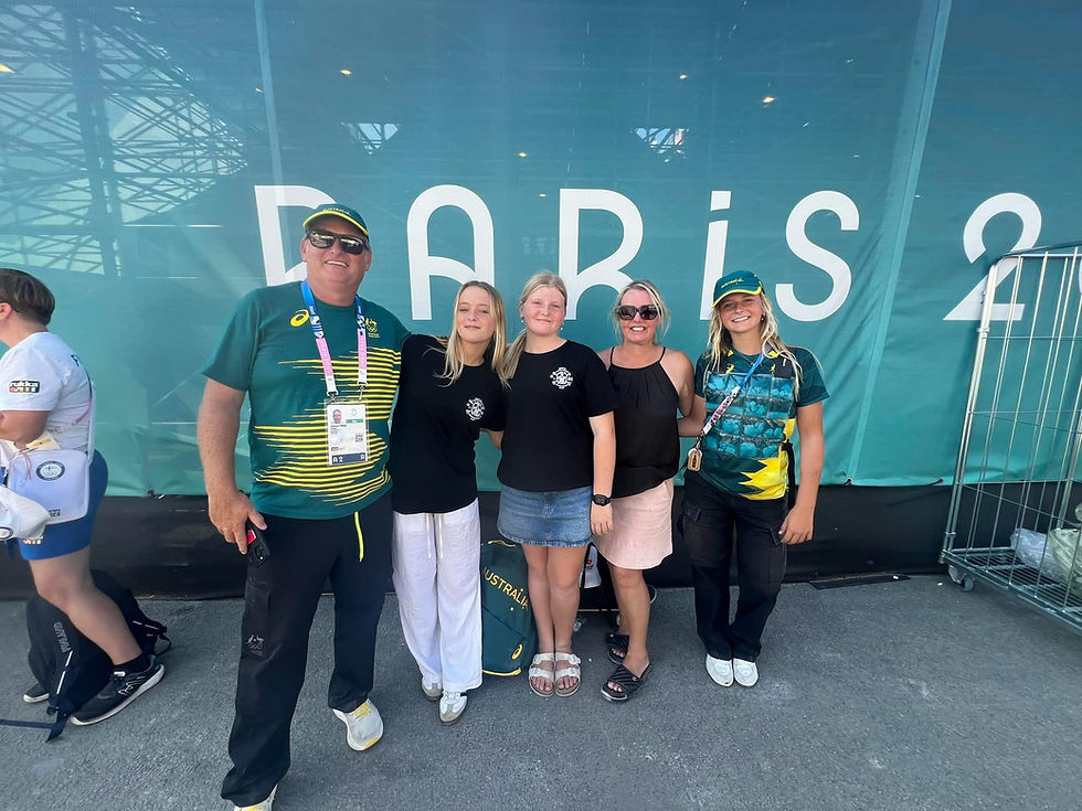 Family group photo at the Paris 2024 Olympic Games