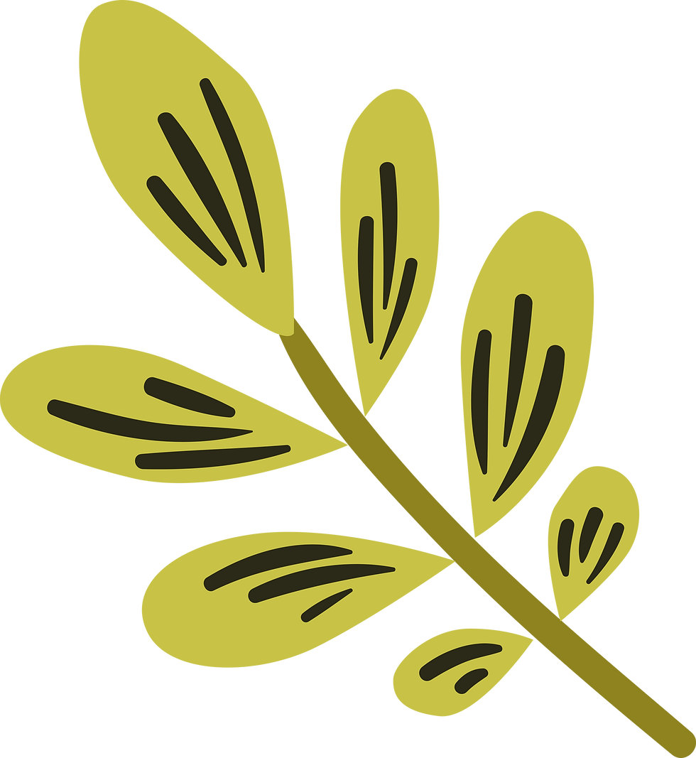 Stylized green leaf