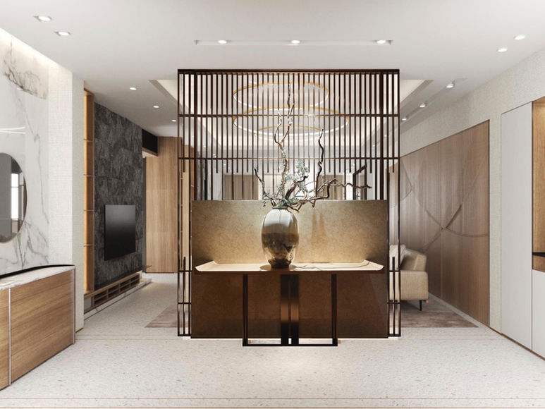 Elegant-entrance-interior-design-marble-gold-details