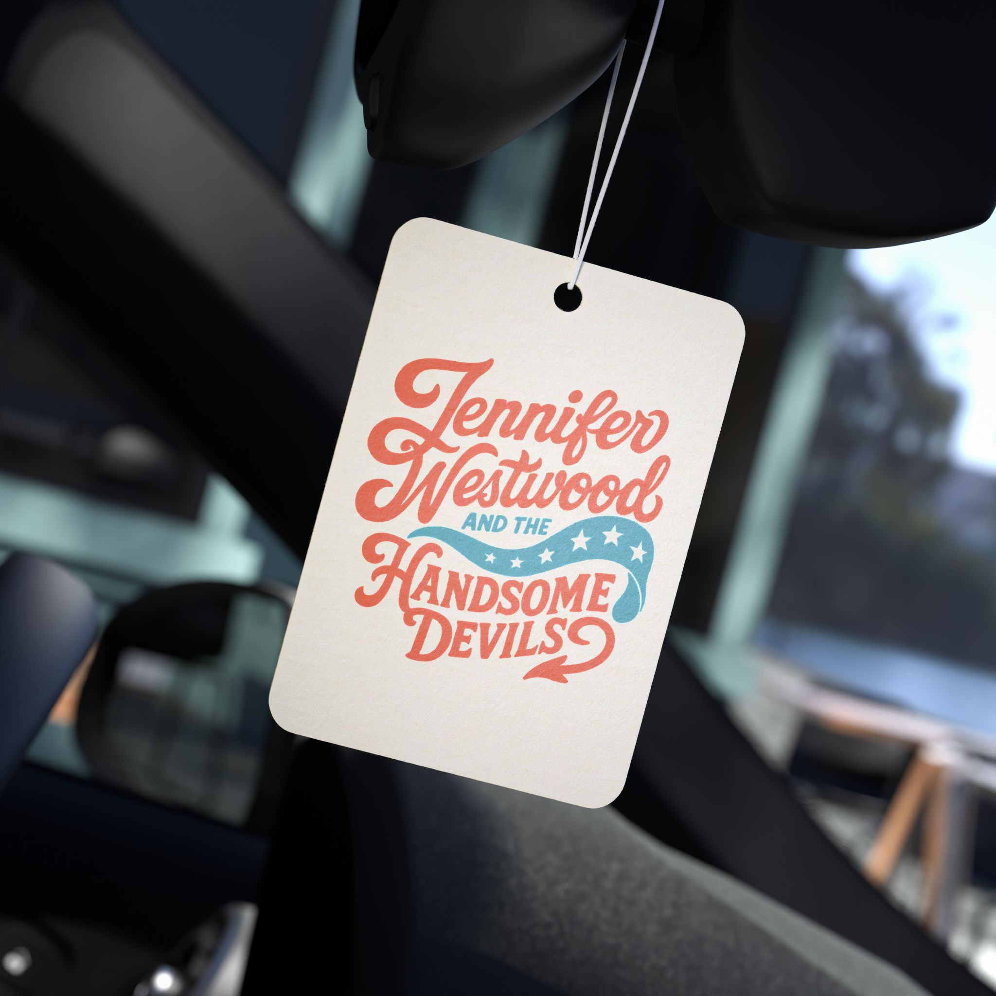 Car Air Freshener — "Jennifer Westwood and the Handsome Devils" Retro Logo