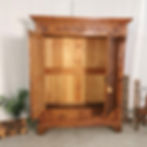 Grote antieke kleerkast in kastanje hout H 211 (13)