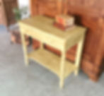oud brocante muurtafeltje met grote lade B 90 (5)