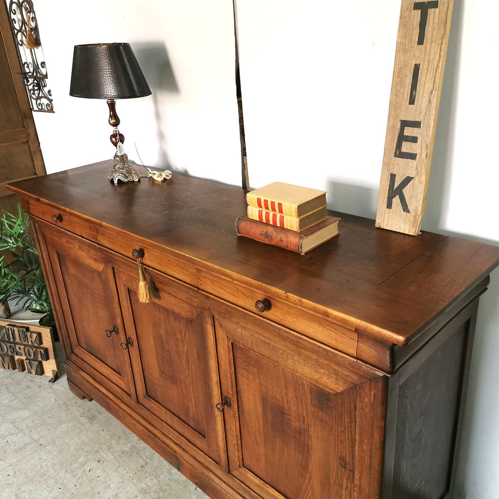 Lange antieke LP dressoir 3-d (9)