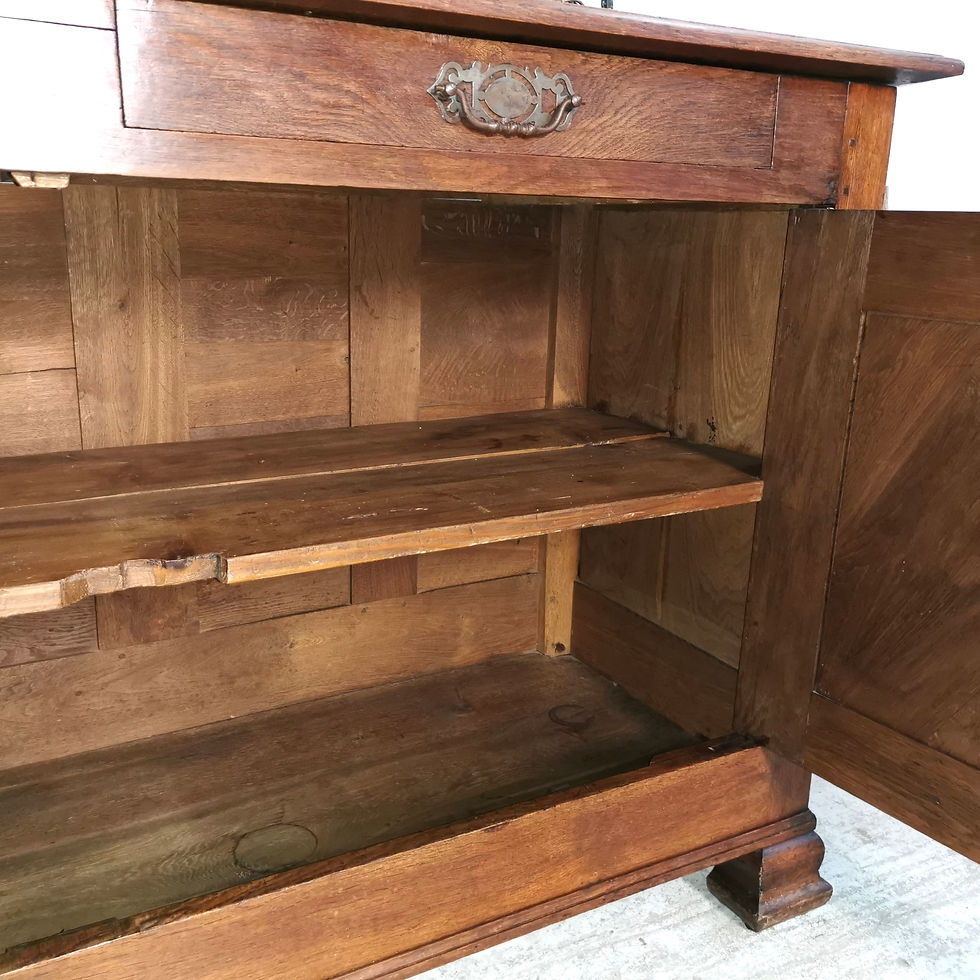 Lange antieke Franse LP dressoir L 185 (16)