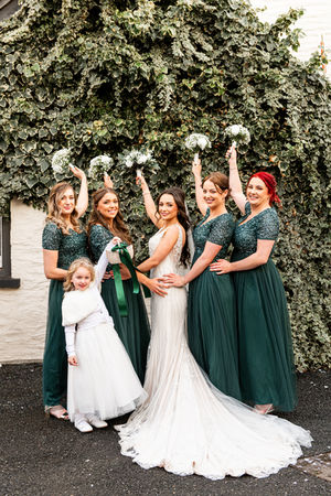 Bridal Party Photo at South Wales Wedding at the Emlyn hotel by South Wales Wedding Photographer