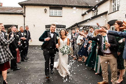 Confetti at an Emlyn Hotel Wedding by South Wales Wedding Photographer