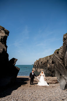Couple Portraits at a wedding at the Cliff Hotel and Spa by South Wales Wedding Photographer