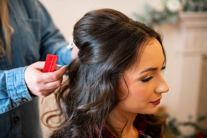 Getting ready at South Wales Wedding at the Emlyn Hotel by South Wales Wedding Photographer