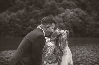Bride and Groom at Canada Lodge and Lake Wedding Venue