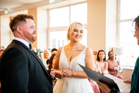 Ceremony photos at a wedding at the Cliff Hotel and Spa by South Wales Wedding Photographer