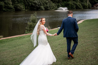 Bride and Groom at Canada Lodge and Lake Wedding Venue