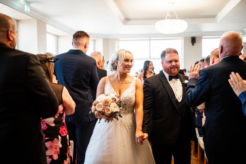 Ceremony photos at a wedding at the Cliff Hotel and Spa by South Wales Wedding Photographer