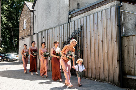 Outdoor Ceremony at Fairyhill by South Wales Wedding Photographer