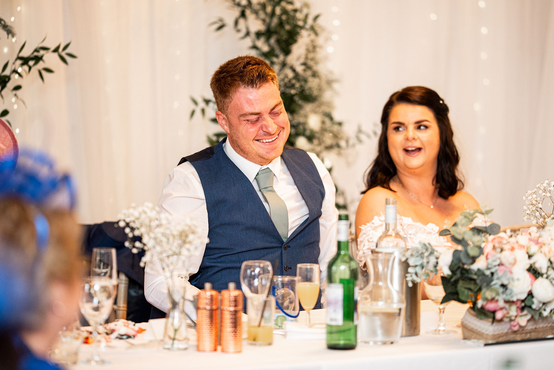 Reception at Gellifawr Woodland Retreat Wedding by South Wales Wedding PhotographerReception at Gellifawr Woodland Retreat Wedding by South Wales Wedding Photographer