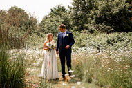 Bride and groom the King Arthur Hotel by South Wales Wedding Photographer