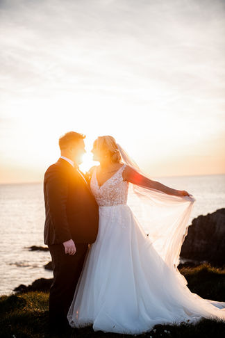 Golden Hour portraits at the Cliff Hotel and Spa by South Wales Wedding Photographer