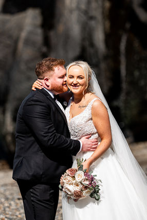 Couple Portraits at a wedding at the Cliff Hotel and Spa by South Wales Wedding Photographer