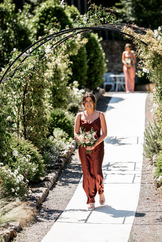 Outdoor Ceremony at Fairyhill by South Wales Wedding Photographer
