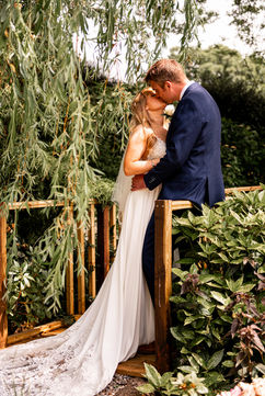 Bride and grrom at the King Arthur Hotel by South Wales Wedding Photographer