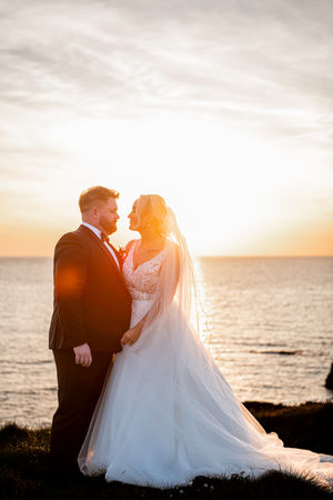 Golden Hour portraits at the Cliff Hotel and Spa by South Wales Wedding Photographer
