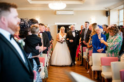 Ceremony photos at a wedding at the Cliff Hotel and Spa by South Wales Wedding Photographer