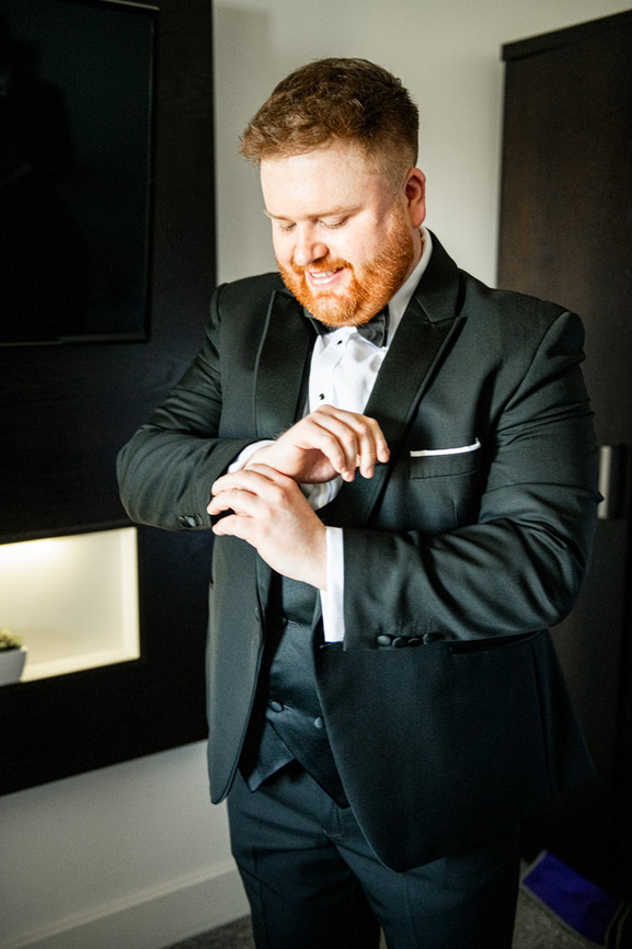 Getting ready photos at a wedding at the Cliff Hotel and Spa by South Wales Wedding Photographer