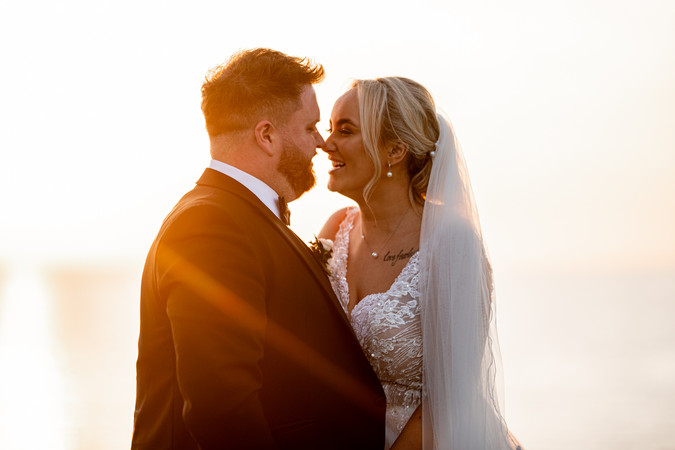 Golden Hour portraits at the Cliff Hotel and Spa by South Wales Wedding Photographer