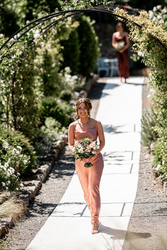 Outdoor Ceremony at Fairyhill by South Wales Wedding Photographer