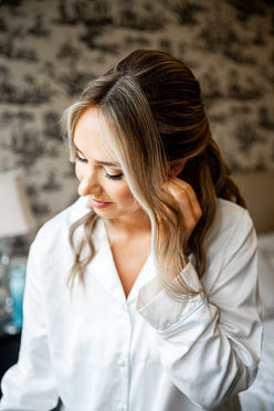 Bridal Preparation photos at a wedding at Coed y Mwstwr Hotel Bridgend by South Wales Wedding Photographer