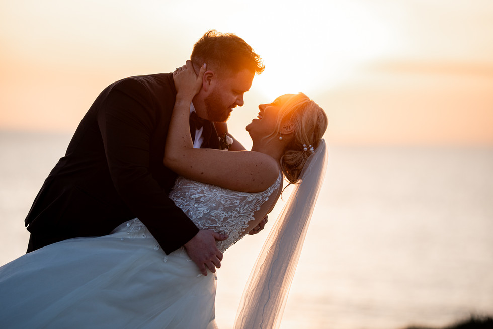 Golden Hour portraits at the Cliff Hotel and Spa by South Wales Wedding Photographer