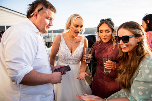 Reception at a wedding at the Cliff Hotel and Spa by South Wales Wedding Photographer