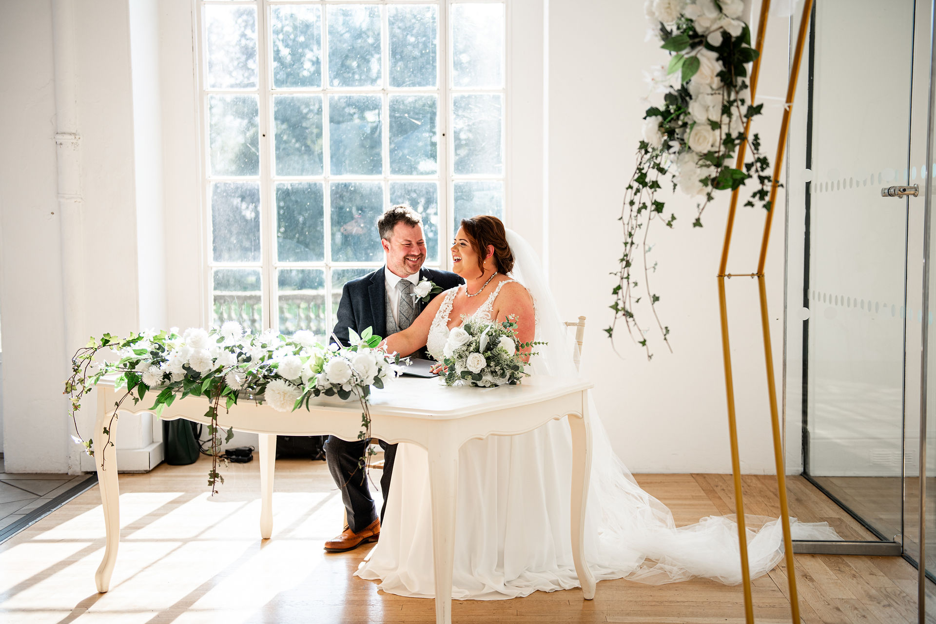 Ceremony photos at the Orangery Margam Park by South Wales Wedding Photographer