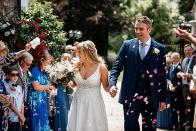 Confetti at the King Arthur Hotel by South Wales Wedding Photographer