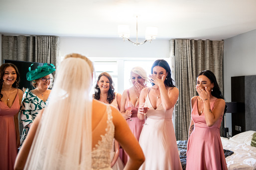 Getting ready photos at a wedding at the Cliff Hotel and Spa by South Wales Wedding Photographer