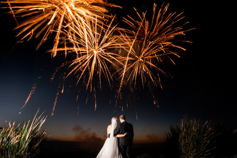 Fireworks at the Cliff Hotel and Spa by South Wales Wedding Photographer