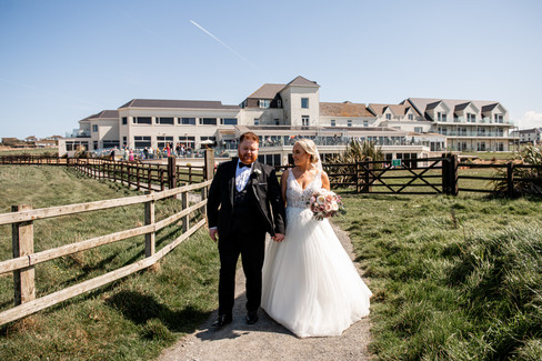 Couple Portraits at a wedding at the Cliff Hotel and Spa by South Wales Wedding Photographer
