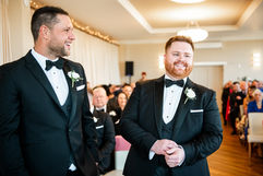 Ceremony photos at a wedding at the Cliff Hotel and Spa by South Wales Wedding Photographer