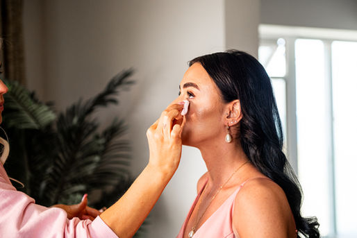 Getting ready photos at a wedding at the Cliff Hotel and Spa by South Wales Wedding Photographer