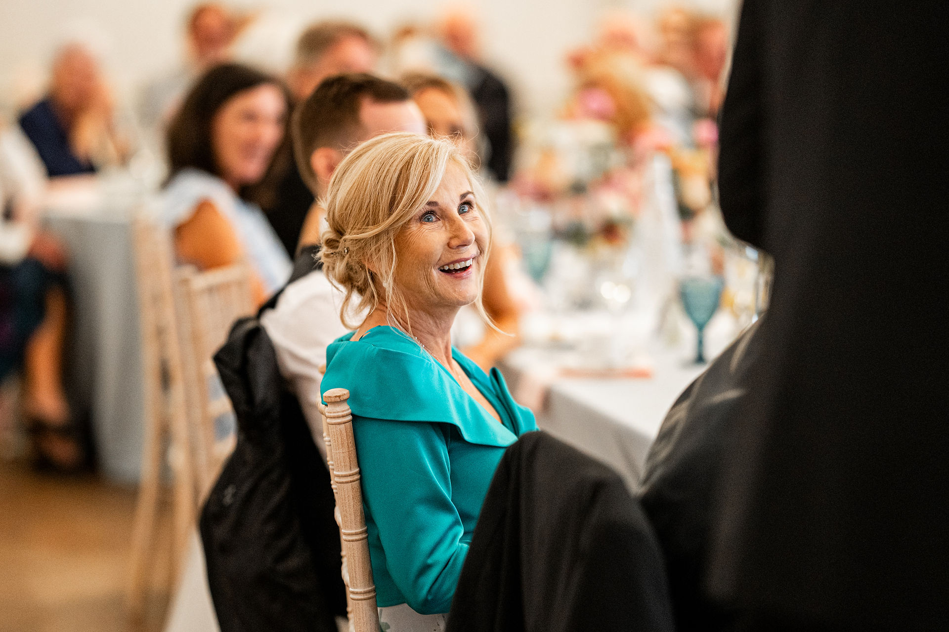 Reception at Coed y Mwstwr Hotel by a South Wales Wedding Photographer